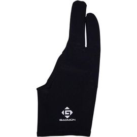 Deux-Doigt Gant d`Artiste Lycra Noir Taille Libre pour Tablette Graphique/Table