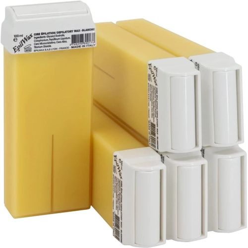 Roll On Cire Epilation À La Vanille - Jambes, Aisselles, Corps - Facile À Étaler Et À Retirer - Lot De 6 Recharges/Cartouches - 100 Ml