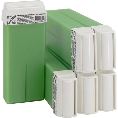 Roll On Cire Epilation À L'aloé Vera - Jambes, Aisselles, Corps - Facile À Étaler Et À Retirer - Lot De 6 Recharges/Cartouches - 100 Ml