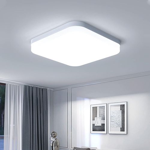 Plafonnier Led Carré 36w, Luminaire Plafond 3240lm, 6500k Éclairage Intérieur, Lampe Lumiere Moderne Pour Salle De Bain, Salon, Cuisine, Chambr À Coucher