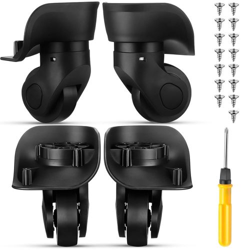 1 paire de roulettes de rechange pour valises - Roues de rechange pour coque souple - Roulettes universelles - Roulettes de rechange pour valises - Roues pivotantes