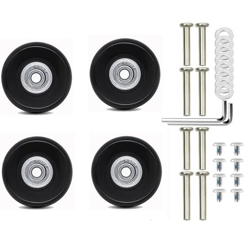 4 roulettes De Rechange pour Valise, Universelles Roues De Rechange, Roues Valise Remplacement pour Chariot Valise Roues De Rechange pour Bagages Roue pour Chariot