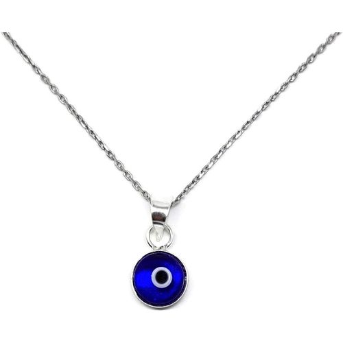 By Dalia Collier En Argent Sterling 925 Avec ?il De Cristal Bleu Pour La Bonne Chance ¿ Chaîne De 40 À 45 Cm De Longueur Pour Offrir Une Protection Pour Le Mauvais ?il