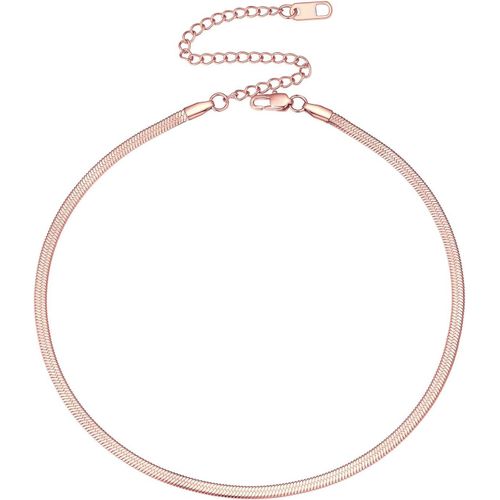 Chaîne Courte Collier Femme En Acier Inoxydable/Plaqué Or - Maille Miroir 3mm/5mm - Longueur 32/38/46cm Avec 9cm De Rallonge