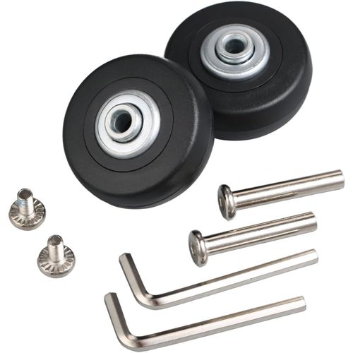 Roue de Valise,Roue à bagages,Essieux et Roulettes pour Réparation de Valises,50 x 18 mm,2pcs