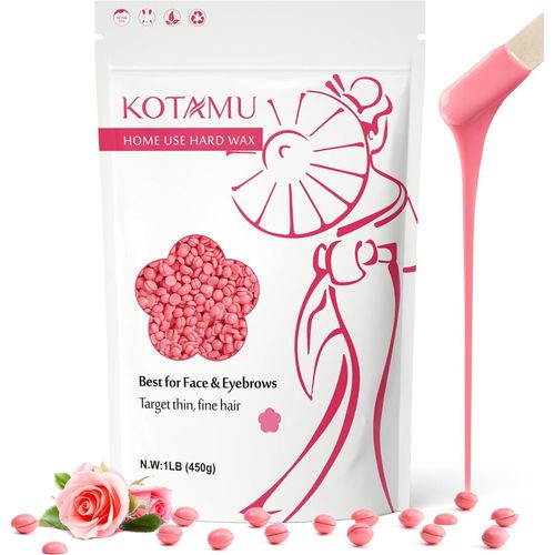 Bille De Cire Pour Épilation Pour Peaux Sensibles, Ciblant Les Poils Fins,1 Livre De Cire Epilation Perle Rose Idéale Pour L'épilation À Domicile Du Visage,Du Menton Et Du Bikini 