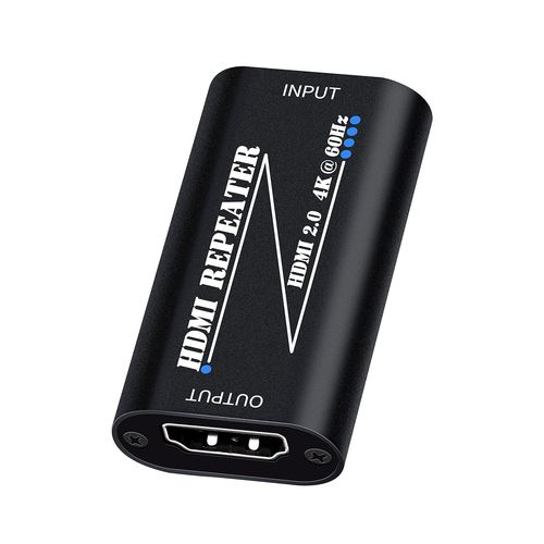 Répéteur HDMI 4 K 60 Hz, amplificateur HDMI femelle vers femelle, câble adaptateur 30 m HDMI 2.0 amplificateur de signal pour PS4/DVD/TV Box, etc