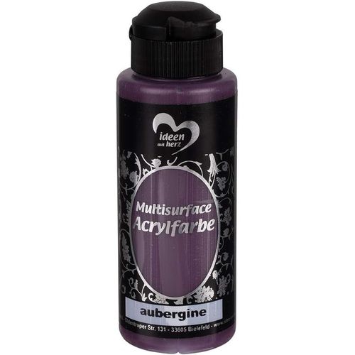 Peinture Acrylique Multisurface - universelle pour différentes surfaces - couleur à peindre de bois, verre, polyester, céramique, porcelaine, plastique, cuir - 120 ml (aubergine)