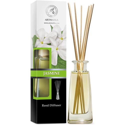 Diffuseur Parfum de Jasmin 100ml - Fragrance Fraîche et de Longue Durée - Desodorisant Maison - Arôme Floral - Diffuseur avec Les Bâtons - Aromathérapie - Spa - Club - Reed Diffuser Jasmine