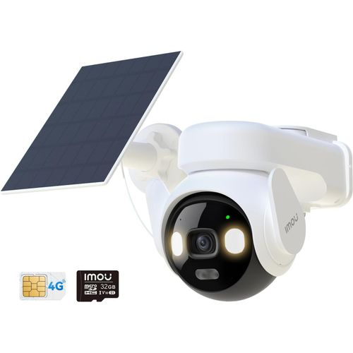 4g Lte Wireless Wifi Surveillance Camera, 3k 4g Solar Camera With Sim Card, Aov 24/7 Recording, 360, 2.4ghz Wifi, 25m Human Detection, Ip66, Private Mode, 32gb Micro Sd Included