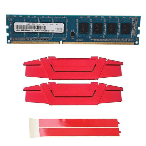 4GB DDR3 1600Mhz RAM Mmoire + Gilet de refroidissement 1RX8 PC3L-12800U 240Pins 1.35V CL11 DIMM RAM de bureau pour A