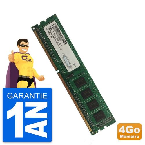 4Go RAM DDR3 PC3-12800U Origin OM4G31600U1RX8NE15 DIMM 1600Mhz 1Rx8 PC Bureau