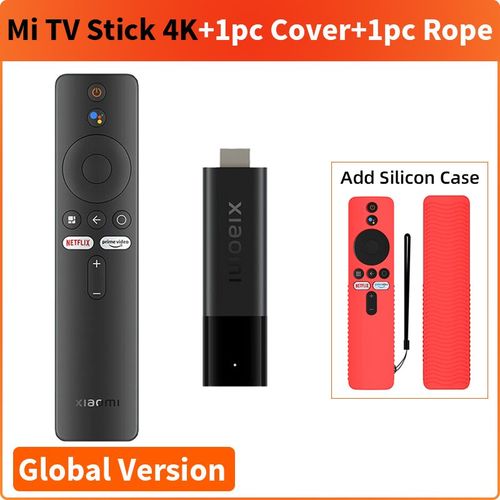 4K Ajouter une couverture rouge - Xiaomi-Mi TV Stick, Android TV 9.0, Faades Core, 1080P, Dolby DTS, Dcodage HD, 1 Go de RAM, 8 Go, Dean Google Assistant, Netflix, Version globale