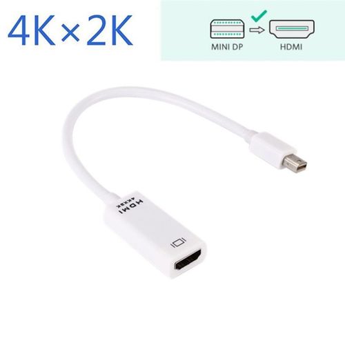 4K MINI DP TO HDMI - Adaptateur Mini DP DisplayPort vers HDMI, 3 en 1, VGA, DVI, cble convertisseur pour MacBook Pro Air DisplayPort Mini