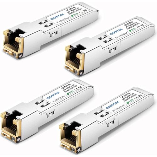4Pack 1000Base-T Copper Sfp Transceiver,Sfp To Rj45 Sfp 1G Sfp-T Module For Cisco Glc-T/Sfp-Ge-T,Ubiquiti Uf-Rj45-1G,Meraki Ma-Sfp-1Gb-Tx,D-Link,Supermicro