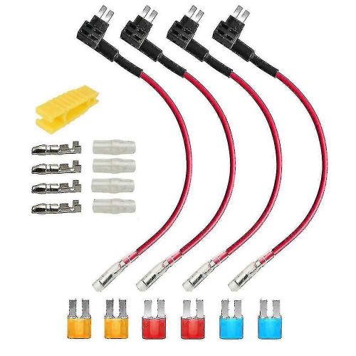 4pcs 12v-24v -A-Circuit Micro2 Fuse Tap, Support De Fusible De Lame Arrire Avec Faisceau De Fil