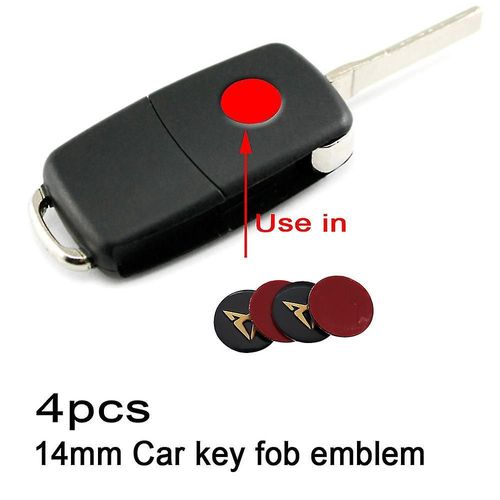 4pcs 3d 14mm Aluminium Voiture Logo Cl Fob Dcoration Emblme Auto Key Badge Sticker Accessoires