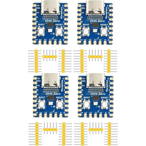 4Pcs Raspberry Pi 2040-Zro Mini-Carte De Microcontrleur Bas Sur Le Processeur Cortex M0 +  Double C?ur Du Raspberry-Pi 2040 Pour C/C ++ / Python