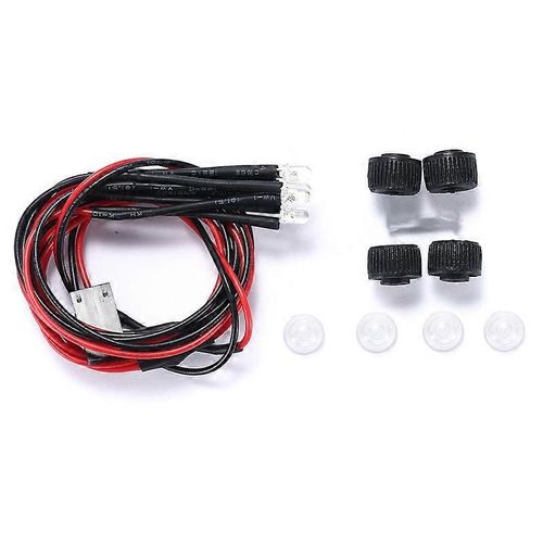 4pcs / Set Led Lumire Couverture Projecteur Toit Abat-Jour Pour Axial Scx24 1/24 Rc Crawler Car Upgrade Pices Accessoires