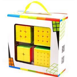 4Pcs Speed Magic Rubik Cube 6 Couleurs Puzzles Jouets Éducatifs Spéciaux  Casse-tête Coffret Cadeau 4
