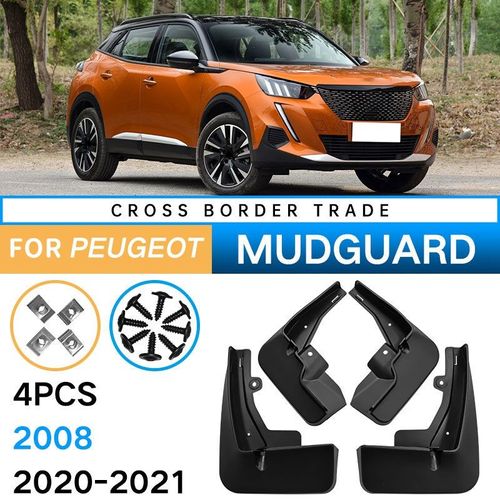4pcs Voiture Bavettes Pour 2020-2021 Peugeot 2008 Garde-Boue Garde-Boue Rabat claboussures Bavettes Accessoires