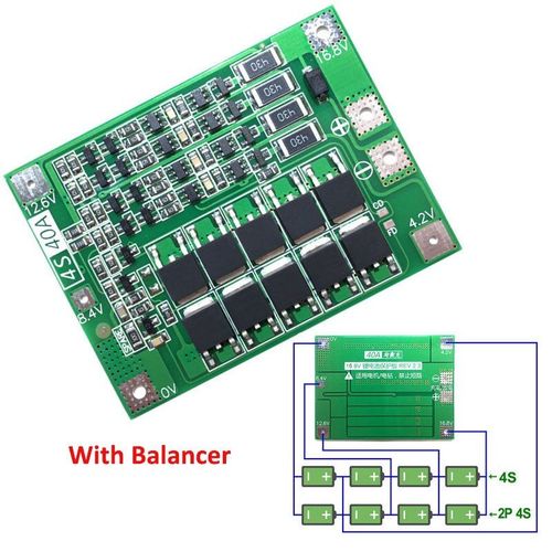 4S 40A Batterie Lithium-ion 2S/3S/4s, chargeur 18650 PCB, carte de Protection BMS, Module de cellules Lipo avec quilibre