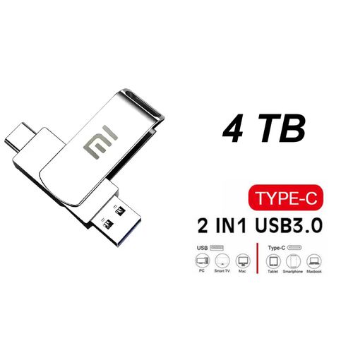 4TB U-DISK Cl USB 3.0 to USB Type C Android, 2en1