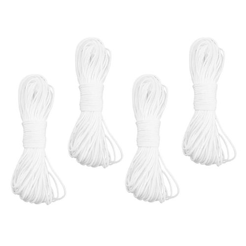 4x 11 Yard 3mm 2.5mm White Elastic Band Thread String Corde  Coudre Corde