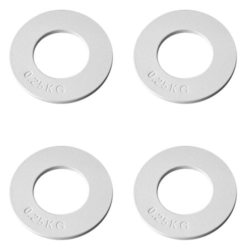 4x Poids Fractionnaires Poids Fractionnaires Mini Plaques De Poids Plaques De Musculation Accessoire De Disque PrCis Blanc 0.25kg
