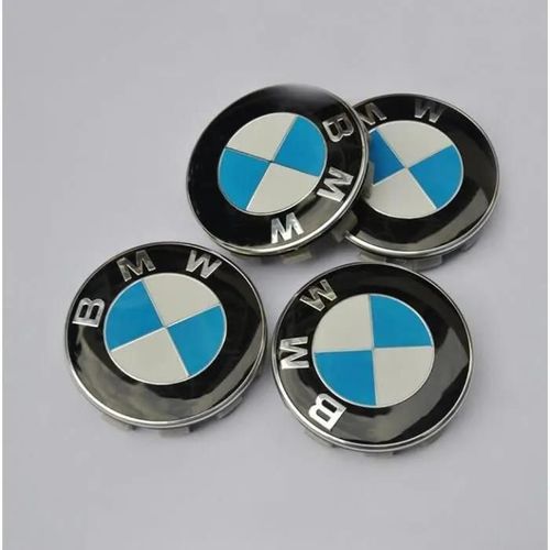 4x68mm Bmw Hubcaps Logo Centre De La Roue De Logo Bleu Et Drapeau Blanc Series 1 3 5 7 M Z X Stud Jantes Alliage