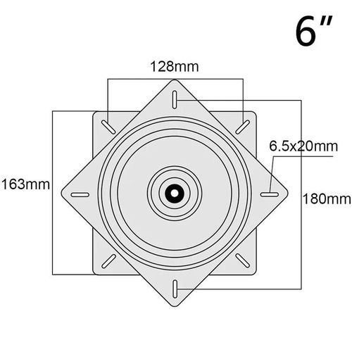 5/6/7/8 Pouces En Acier Robuste  360 Degrs Sige Pivotant Plaque De Montage De Base Pour Tabouret De Bar Chaise 6 Pouces