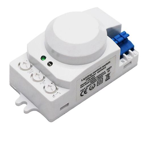 5.8ghz Hf Systme Led Micro-ondes 360 degrs Dtecteur de lumire de capteur de mouvement Dtecteur de mouvement du corps, blanc