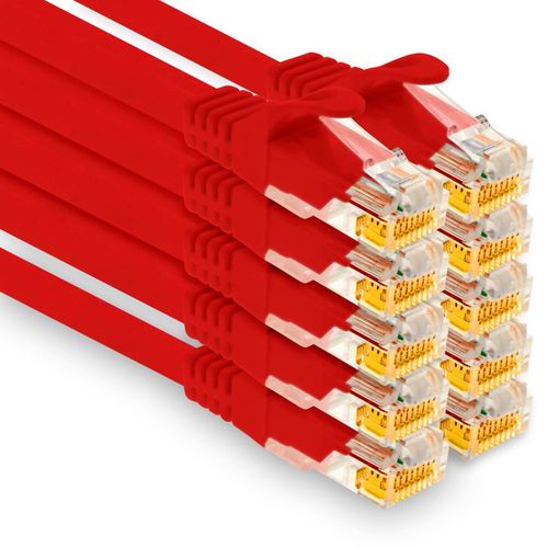 5 cbles Ethernet Cat7 1m - Vert