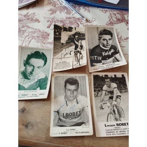5 Cartes Ou Photos De Coureurs Cyclistes Ddicaces Et Signees
