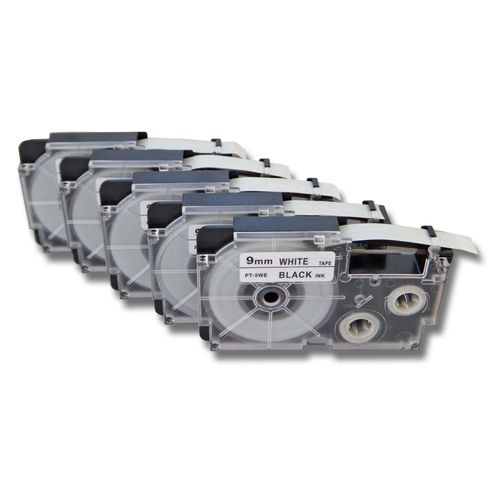5 Cassettes  Ruban Vhbw 9mm Pour Casio Kl-130, Kl-200, Kl-2000, Kl-200e, Kl-7200, Kl-7400, Kl-G2, Kl-Hd1. Remplace: Casio Xr-9we1, Xr-9we.