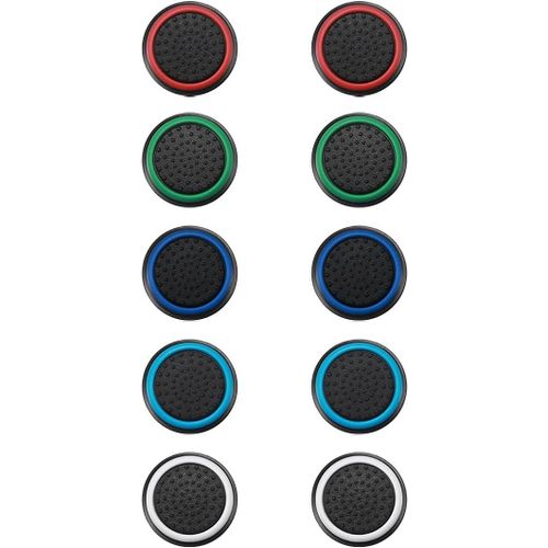 5 Paire Remplacement Joystick Silicone Housse Bouchon Protection Silicone Pouce Joystick Thumb Grip Thumbstick Cap Cover Game Controllers Pour Ps5Ps4, Xbox 360, Ps3 Contrleurs.[E831]