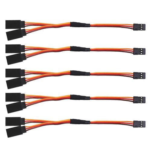 5 Pcs 150mm Y Type tendu Ligne Extension Fil Cble Pour Futaba Jr Y Harnais Servo Lead Extens