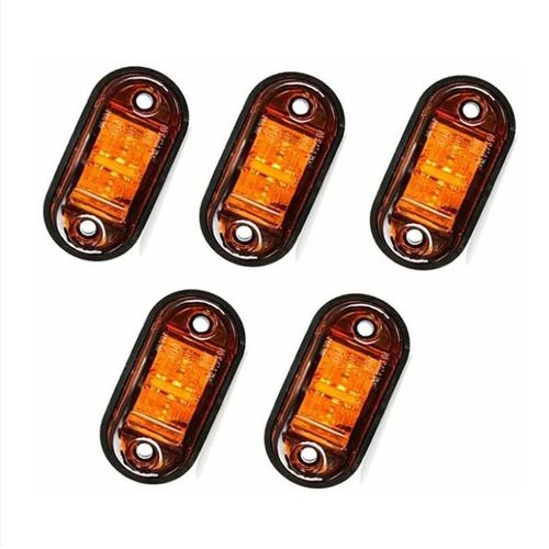 5 Pcs Feux De Gabarit Led Latral Eclairage Feux Arrire Avant Led Feu De Gabarit Position Lumire Orange Universel 12v 24v Pour Remorque Voiture Vhicule Camion Caravane Mns