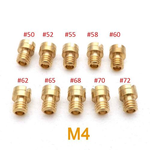 50-72 (M4) Lot De 10 Pices De Carburateur Principal De Moto, Jets De Pilote Lent Pour Pwk Pwm Keihin Oko Cvk Nsr Ksr Carb Set Injecteur Buse Nipseyteko