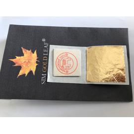 50 feuilles d' or 24 K Carats Veritable Gold Sheets Paper  pour Dorure 