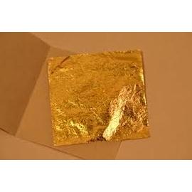 50 feuilles d'or 35 mm X 35 mm comestible alimentaire