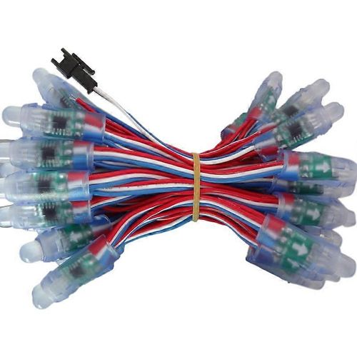 50 Pcs Ws2811 Led Pixel Light String Publicit Versant Impermable  L'eau Pleine Couleur Perfor Lumire 12mm
