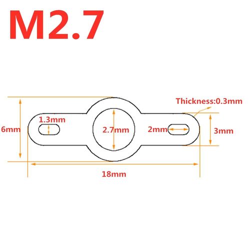 50 Pices/100 Pices Cuivre Plaqu Argent Double Tte Borne  Souder M2.2-M4.2 Circulaire Rondelle  Souder Feuille  Souder Ldp - Type [M2.7]-50pcs