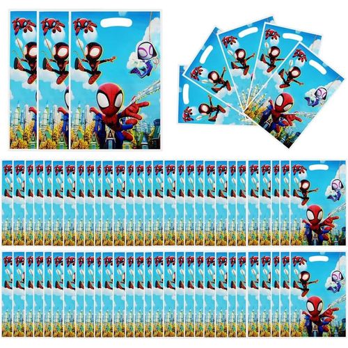 50 Sacs SpiderMan Anniversaire Enfant, Sachets Anniversaire Garcon et