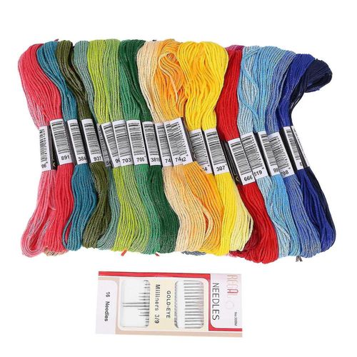 50 Skeins Bracelet De Fil De Broderie String Avec Aiguilles Pour Bracelet D'amiti