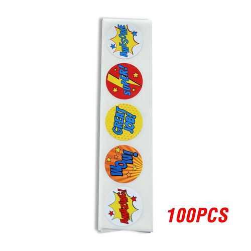 500 Pices Design Rcompense Autocollant 8 Styles Diffrents Dessin Anim Mignon Mots 