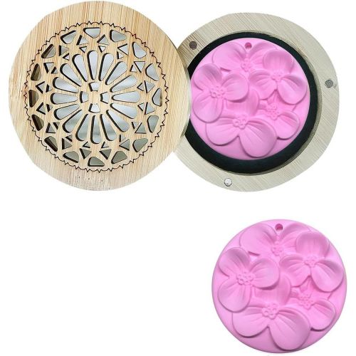 Diffuseur D'huile Essentielle en plâtre Diffuseur Parfum Maison Diffuseur de Parfum Diffuseur en plâtre Aucune Huile ajoutée DIY Salon Chambre Salle de Bains Voiture Diffuseur Rose avec Boîte en Bois