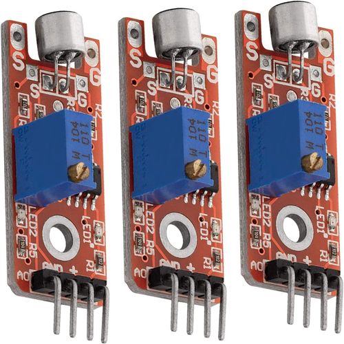 3 x KY-038 Module d'acquisition Acoustique Microphone Voix - Capteur de Son Module Petit Compatible avec Arduino et Raspberry Pi y Compris Un eBook.[V1029]