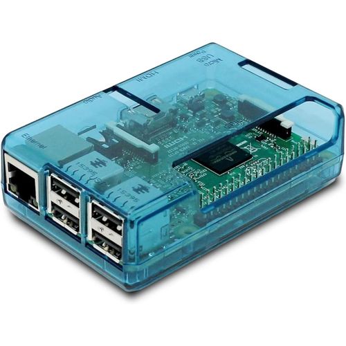 Bleu fermé pour Raspberry Pi modèle B + (B Plus) par Les Composants SB.[V1133]