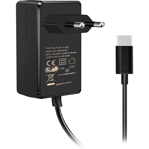 Raspberry Pi 4 Alimentation Power Supply, USB-C 5V 4A 20W Power Adapter Charging for Raspberry Pi 4 / NASPi / X728 UPS/PiKVM-A3 / PiKVM-A8 / Orange Pi 5 / 5B / 5 Plus.[V1144]